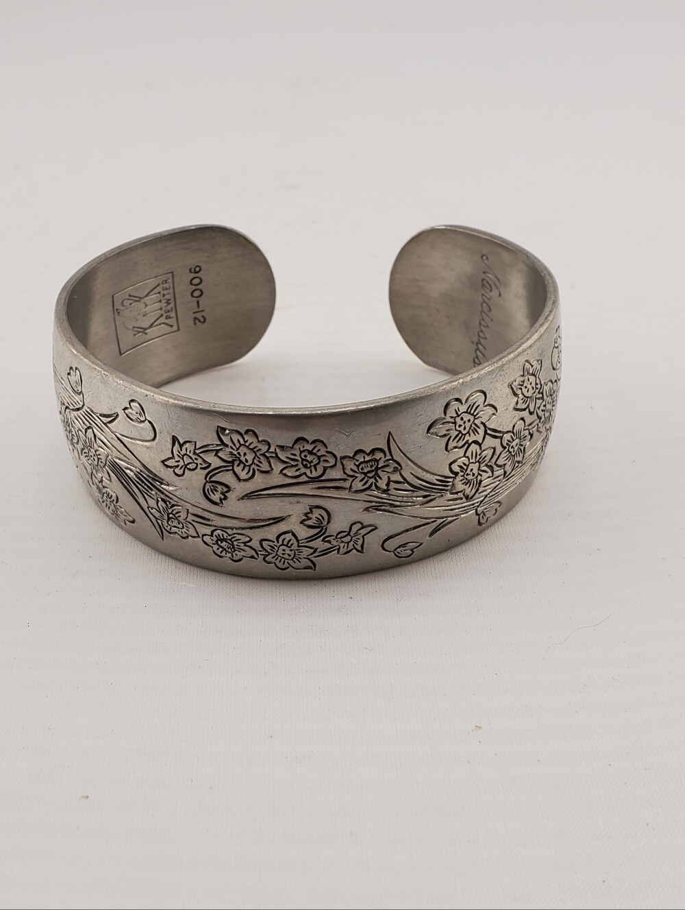 Kirk Pewter Narcissus Cuff Bracelet